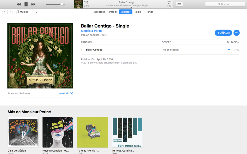 Bailar contigo en Apple Music